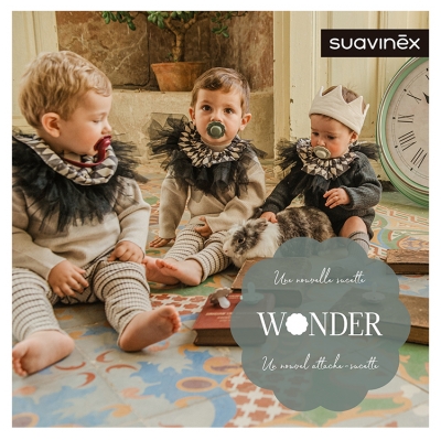 Suavinex Držák dudlíku silikonový 0 měsíců a více - Model: Sv?tle šedá