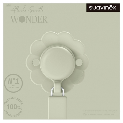 Suavinex Clip de Silicona Para Chupete A Partir de 0 Meses - Modelo: Agua Verde