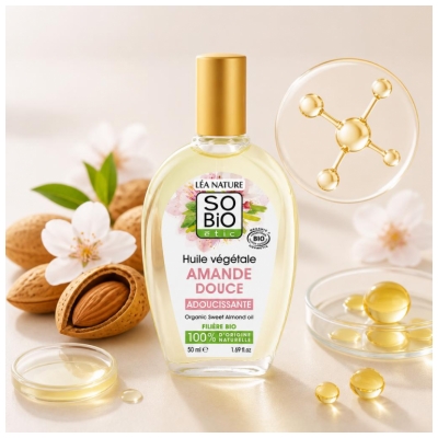 Léa Nature SO BIO étic Organiczny roślinny olejek ze słodkich migdałów 50 ml