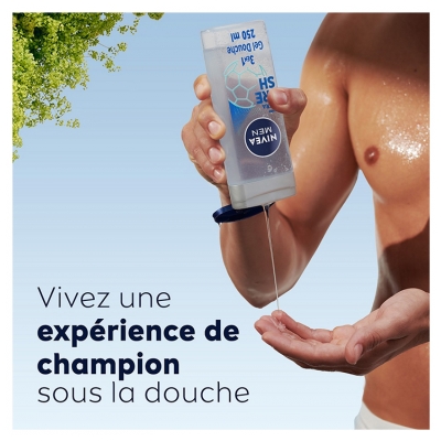 Nivea Men Ultra Fresh Gel Douche 3en1 Visage Corps et Cheveux Édition Limitée 250 ml