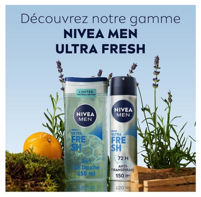 Nivea Men Ultra Fresh Gel Douche 3en1 Visage Corps et Cheveux Édition Limitée 250 ml