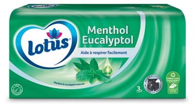 Lotus Menthol Eucalyptol Boîte de 72 Mouchoirs