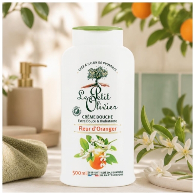 Le Petit Olivier Cremă de Duș Extra Blândă & Hidratantă Floare de Portocală 500 ml