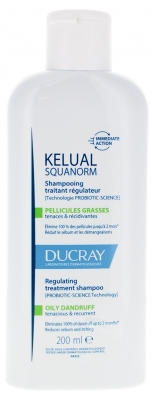 Ducray Kelual Squanorm Shampoing Traitant Régulateur Péllicules Grasses 200 ml