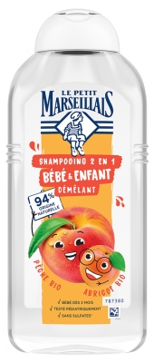 Champô Desembaraçante 2em1 Bebé & Criança Damasco Pêssego Le Petit Marseillais 300 ml