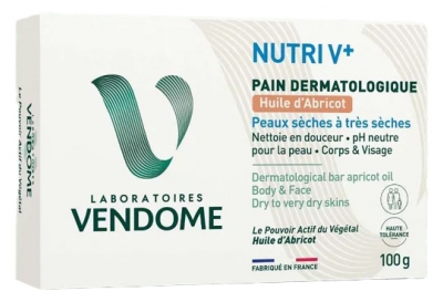 Laboratoires Vendôme Nutri V+ Pain Dermatologique Huile d'Abricot 100 g