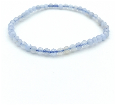 Natura Square Blue Chalcedony Faceted Bracelet