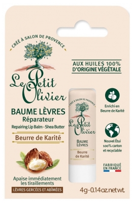 Balsam de buze reparator cu unt de shea Le Petit Olivier 4 g