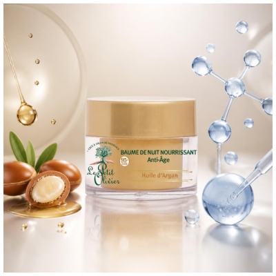 Le Petit Olivier Ravitseva Ikäisyyden Vastainen Yövoide Arganöljy 50 ml