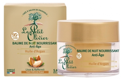 Le Petit Olivier Baume de Nuit Nourrissant Anti-Âge Huile d'Argan 50 ml