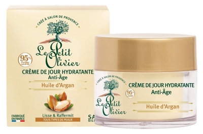 Le Petit Olivier Crème de Jour Hydratante Anti-Âge Huile d'Argan 50 ml