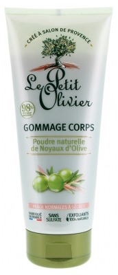 Le Petit Olivier Gommage Corps Poudre Naturelle de Noyaux d'Olive 200 ml