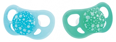 Twistshake Sucette Orthodontique Lot de 2 6 Mois et + - Couleur : Bleu Pastel / Vert