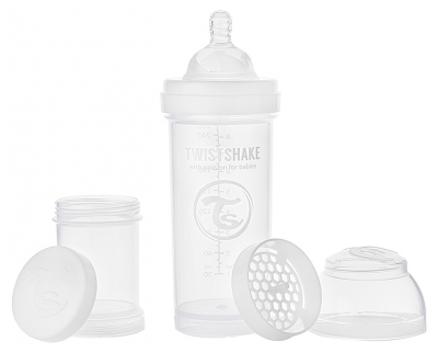 Twistshake Biberon Anticolici L 330 ml 4 Luni și + - Culoare: Alb