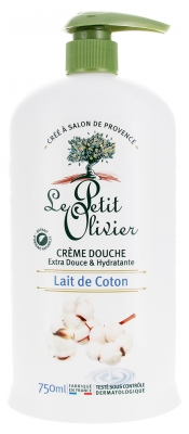 Le Petit Olivier Crème Douche Extra Douce & Hydratante Lait de Coton 750 ml