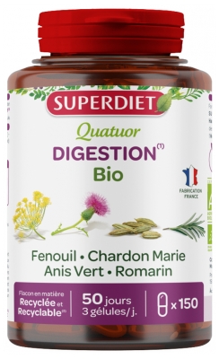 Superdiet Quatuor Hinojo Digestión Bio 150 Cápsulas