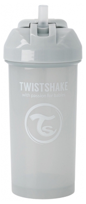 Twistshake Tasse avec Paille Édition Limitée 360 ml 6 Mois et + - Couleur : Gris Clair