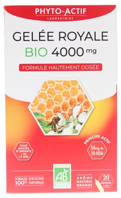 Phyto-Actif Gelée Royale 4000 mg Bio 20 Ampoules