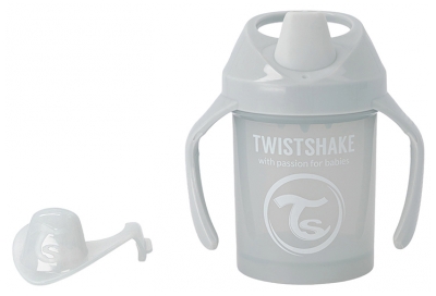 Twistshake Mini Cup Tasse d'Apprentissage Édition Limitée 230 ml 4 Mois et + - Couleur : Gris Clair