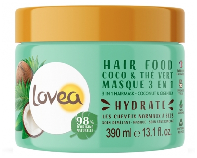 Lovea Hair Food Masque 3en1 Coco & Thé Vert 390 ml