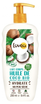 Lovea Lait Corps Huile de Coco Bio 250 ml