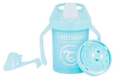 Twistshake Mini Cup Tasse d'Apprentissage 230 ml 4 Mois et + - Couleur : Bleu Pastel