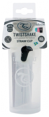 Twistshake Kuppi Pillillä 360 ml 6 kk+ - Väri: Valkoinen