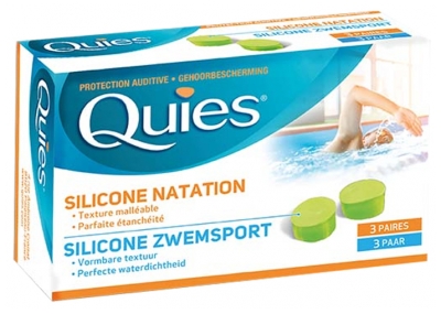 Quies Gehörschutz aus Silikon zum Schwimmen 3 Paare