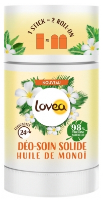 Lovea Déodorant Soin Solide Huile de Monoï 50 g