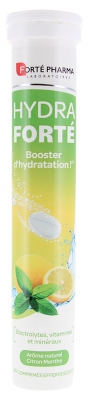 Forté Pharma Hydra Forté Booster d'Hydratation 24 Comprimés Effervescents - Goût : Citron Menthe