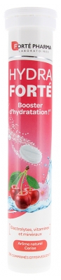 Forté Pharma Hydra Forté Booster d'Hydratation 24 Comprimés Effervescents - Goût : Cerise