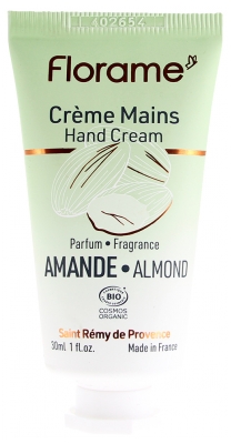 Florame Organic Hand Cream 30 ml - Fragrance: Almond