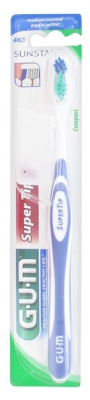 GUM Brosse à Dents SuperTip Médium 463 - Couleur : Bleu Foncé