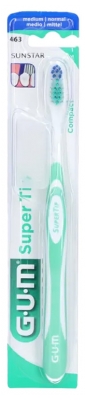 GUM Brosse à Dents SuperTip Médium 463 - Couleur : Vert