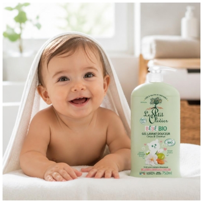Le Petit Olivier Baby Mild Vaskegel til Krop & Hår Økologisk 750 ml