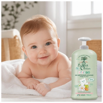 Le Petit Olivier Bébé Hellävarainen Luomu Puhdistusvesi 750 ml
