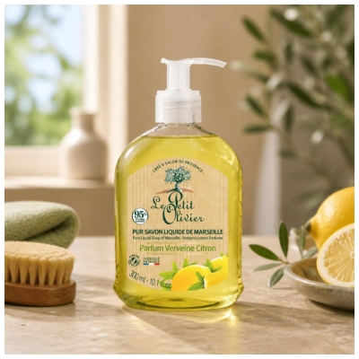 Le Petit Olivier Ren Marseille Flytande Tvål Verbena Citron 300 ml
