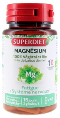 Superdiet Magnésium Bio 45 Gélules