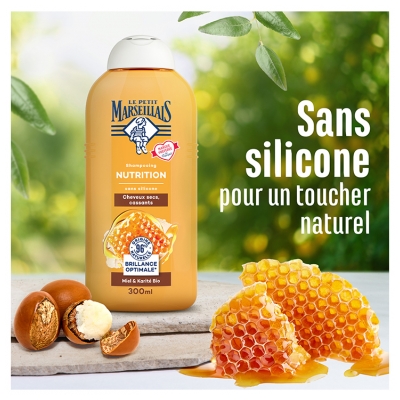 Le Petit Marseillais Shampoing Nutrition Miel & Karité 300 ml