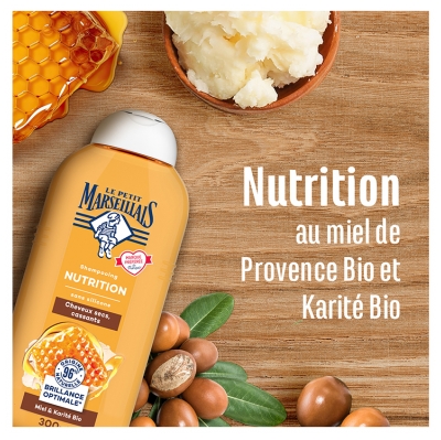 Le Petit Marseillais Shampoing Nutrition Miel & Karité 300 ml
