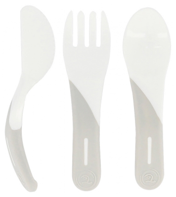 Twistshake Inlärningsbestick 6 månader och uppåt - Färg: Vit