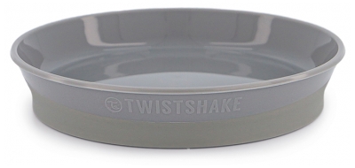 Twistshake Klassischer Teller & Deckel 6 Monate und Mehr - Farbe: Pastellgrau