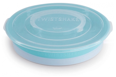 Farfurie Clasică & Capac Twistshake 6 Luni și Peste - Culoare: Pastel albastru