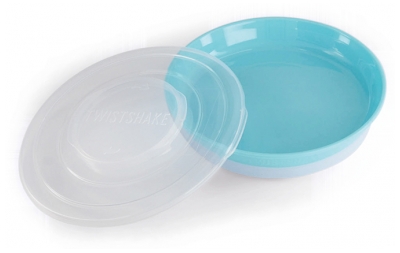 Twistshake Klassischer Teller & Deckel 6 Monate und Mehr - Farbe: Pastellblau