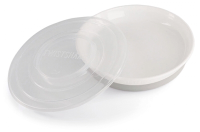 Twistshake Klassisk Tallrik & Lock 6 Månader och uppåt - Färg: Vit