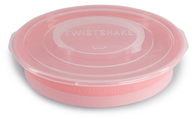 Farfurie Clasică & Capac Twistshake 6 Luni și Peste - Culoare: Roz pastel