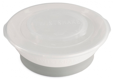 Twistshake Skleda & Pokrov 6 mesecev in več - Barva: Bela