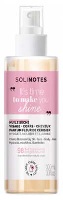 Solinotes Huile Sèche Visage Corps et Cheveux 100 ml - Senteur : Fleur de Cerisier