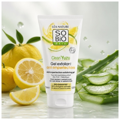 Léa Nature SO BIO étic Clean'Yuzu Bio piling za obraz Anti-Imperfections 150 ml