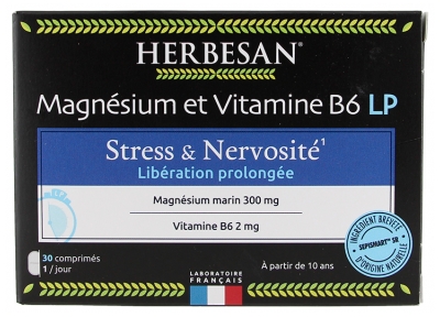 Herbesan Magnésium et Vitamine B6 Libération Prolongée 30 Comprimés